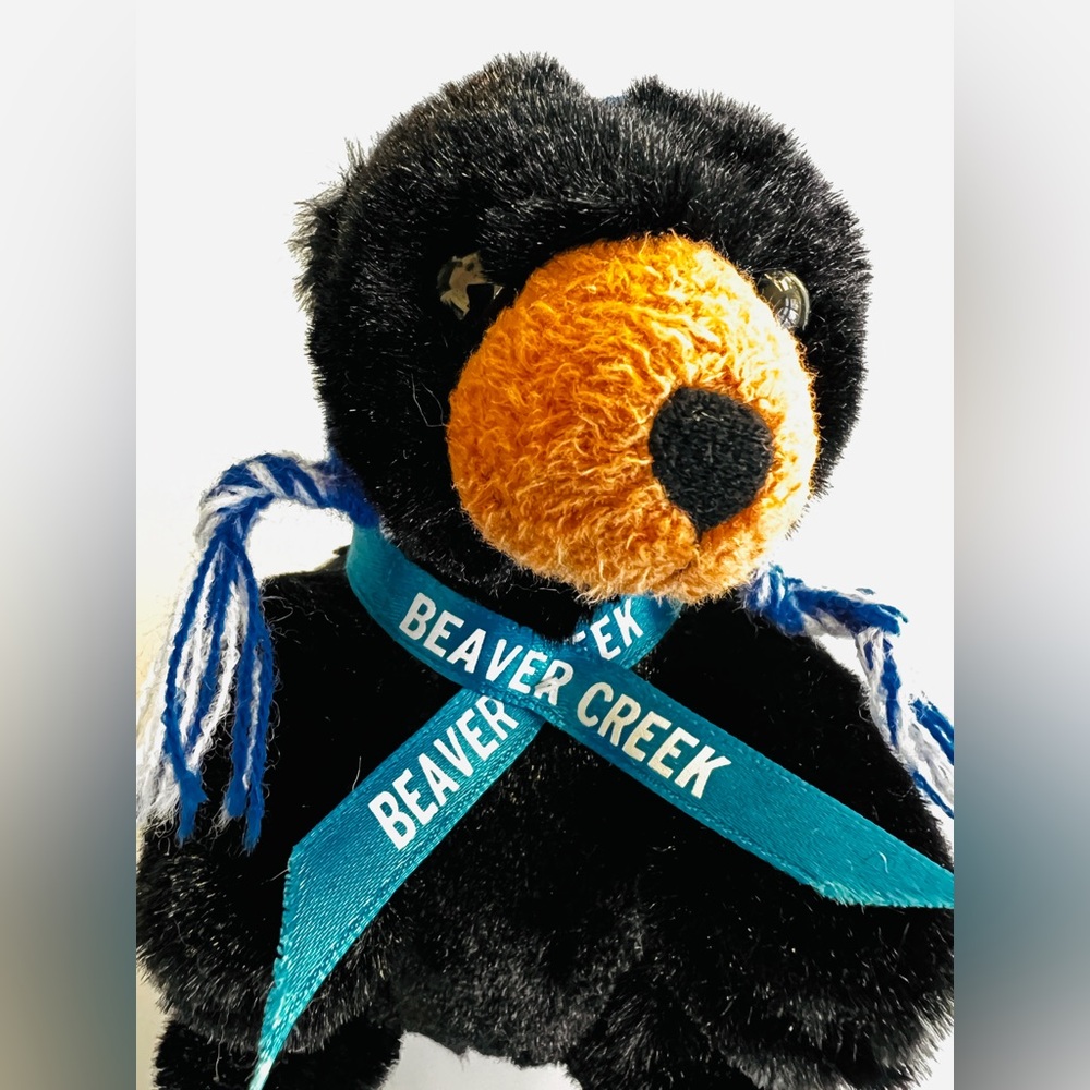 Beaver Creek skiing black bear 6" on skis 2008 stuffed animal house nWOT - Picture 5 of 14